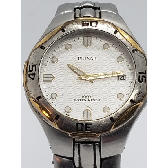 Pulsar By Seiko Men\'s Two Tone Watch VX42-X019